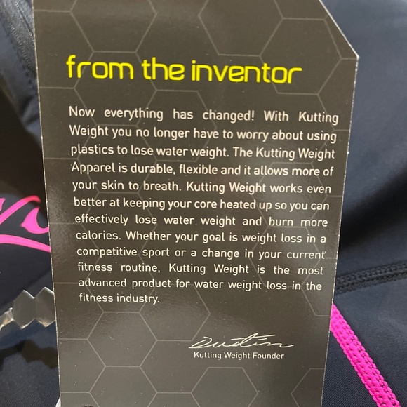 NEW KUTTING WEIGHT Heat Generating Set Shirt Capri Large XL Neoprene Black NWT - Picture 3 of 15